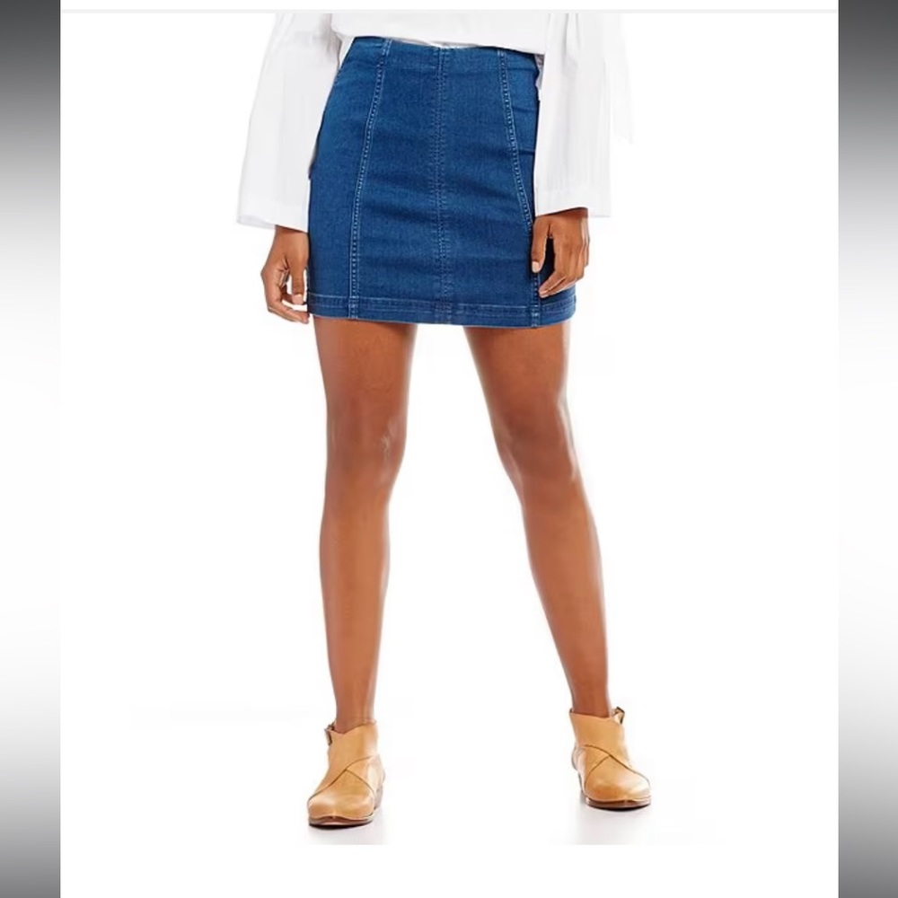 Free People Modern Femme Denim Skirt